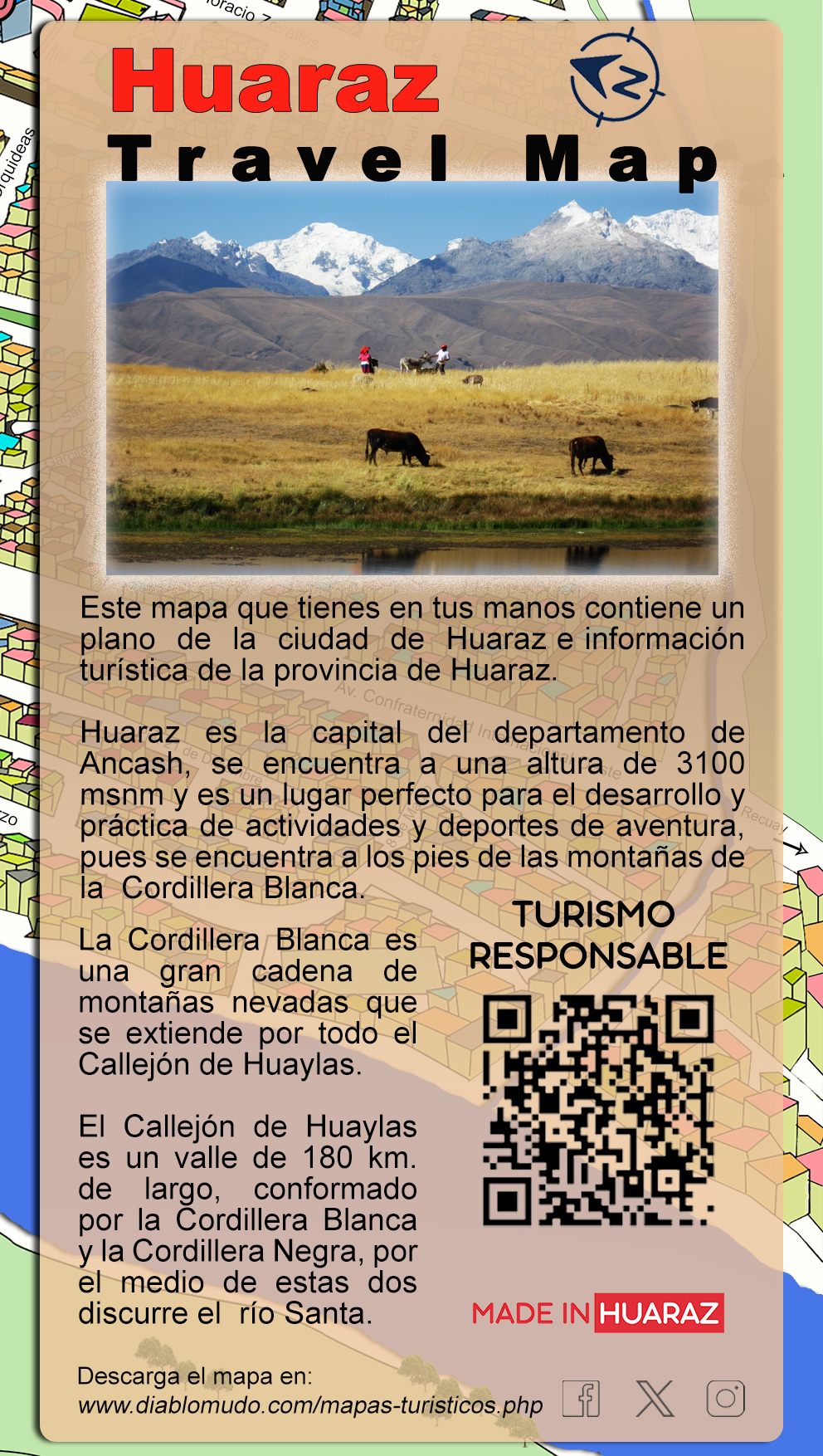 Huaraz Travel Map